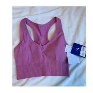 Joy Lab Seamless Bra Flexible Knit Pink Moisture Wicking Extra Small XS